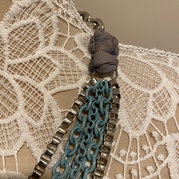 Multicolor Chain Necklace Blue Silver - Picture 4 of 8